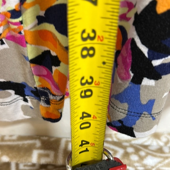 Dana Buchman Abstract Colorful Ruched Midi Sundress - Picture 6 of 10